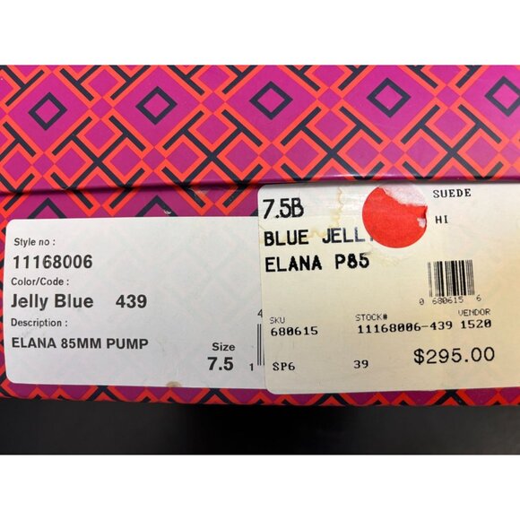 Tory Burch Blue Suede Pointed-Toe Heels 3-Inch Stiletto Size 7.5 - Picture 13 of 13